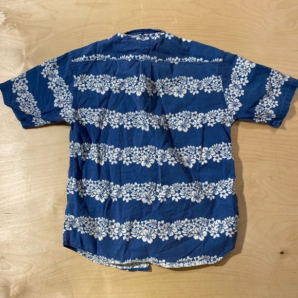 Tommy Hilfiger Blue and White Floral Men's Shirt Medium (GA) - Picture 7 of 7